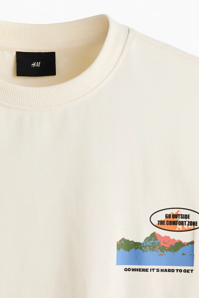 اتش اند ام بلوزة بأكمام طويلة بقصة واسعة